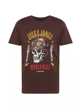 Футболка JACK & JONES Captain, цвет Chocolate