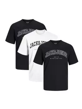 Футболка Jack & Jones, черный/белый