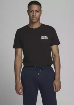 Футболка Jack & Jones "CORP LOGO TEE" с логотипом, черный