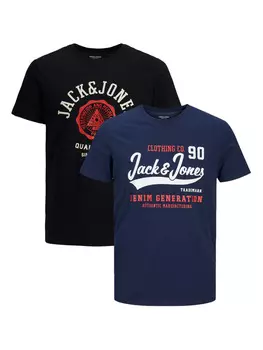 Футболка Jack & Jones, цвет blau/schwarz