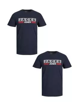 Футболка Jack & Jones, цвет dunkelblau/rot