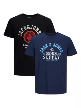 Футболка Jack & Jones, цвет schwarz/blau