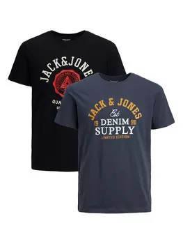 Футболка Jack & Jones, цвет schwarz/blau/anthrazit