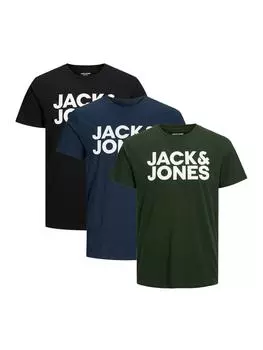 Футболка Jack & Jones, цвет schwarz/blau/grn