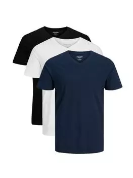 Футболка Jack & Jones, цвет schwarz/dunkelblau/wei