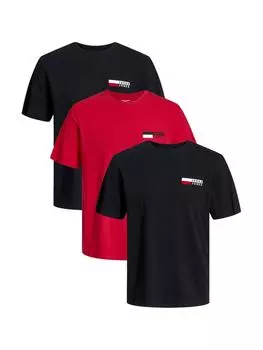Футболка Jack & Jones, цвет schwarz/rot