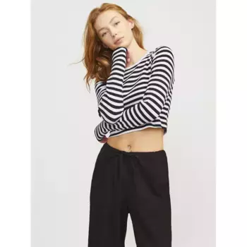 Футболка Jack & Jones Feline Str Stripe Rib JJXX, белый
