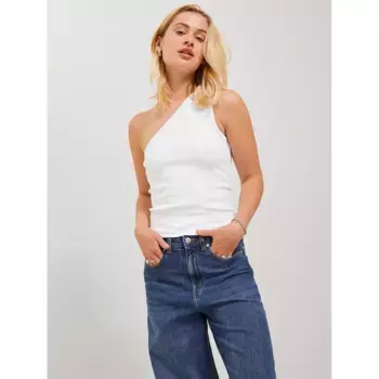 Футболка Jack & Jones Funda Str One Shoulder JJXX, белый