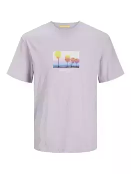 Футболка Jack & Jones "ФУТБОЛКА JORARUBA SMALL PHOTO SS С КРУГЛЫМ ВЫРЕЗОМ", цвет Lavender Frost