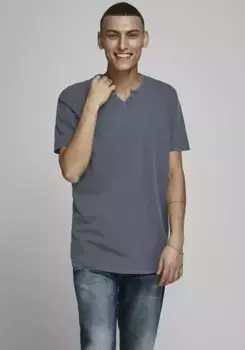 Футболка Jack & Jones "ФУТБОЛКА С РАЗРЕЗНЫМ ВЫРЕЗОМ", синий