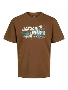 Футболка Jack & Jones JCOOUTDOOR LOGO, коричневый