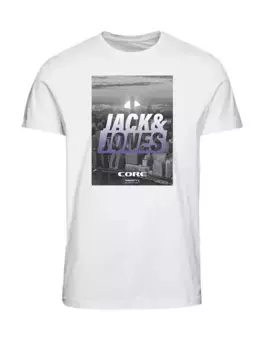 Футболка Jack & Jones "JCOPHOTO TEE SS CREW NECK FST", белый