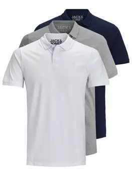 Футболка JACK & JONES JJBasic, цвет Navy/Grey/White