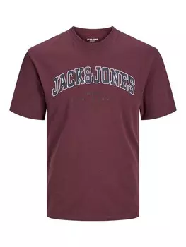 Футболка JACK & JONES JJECALEB, цвет Wine red
