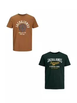 Футболка Jack & Jones JJELOGO, цвет braun-grn