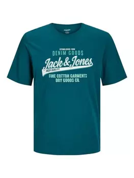Футболка Jack & Jones JJELOGO TEE SS O-NECK 2 COL AW24 SN, зеленый