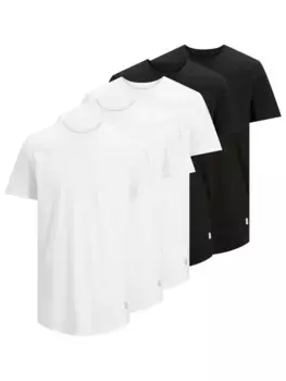 Футболка Jack & Jones "JJENOA TEE SS CREW NECK 5PK MP NOOS", белый
