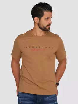 Футболка Jack & Jones JJHARRISON TEE SS CREW NECK, цвет Cinnamon