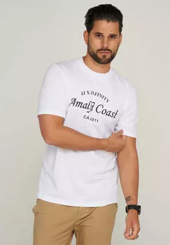Футболка Jack & Jones JJHILL TEE SS CREW NECK, белый