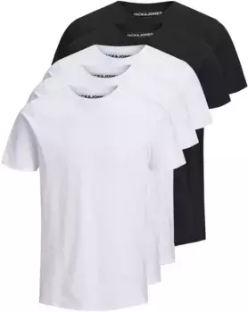 Футболка Jack & Jones "JJJEORGANIC BASIC TEE SS O-NE 5PK MP NOOS", белый