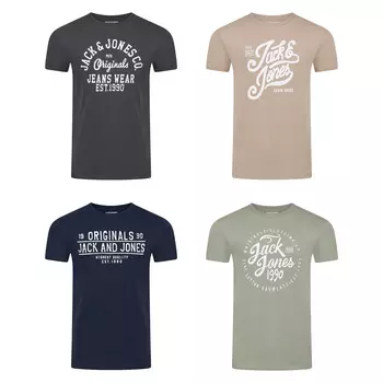 Футболка Jack & Jones JJLINO 4er Pack, разноцветный