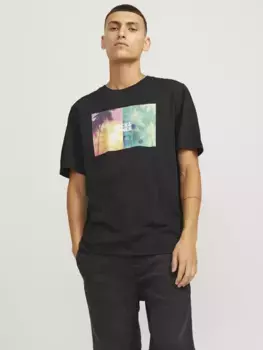Футболка Jack & Jones "JJNAVIN TEE SS CREW NECK", черный