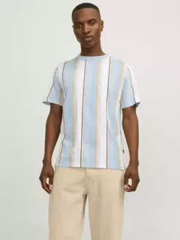 Футболка Jack & Jones "JPRBLAPALMA AOP SS ФУТБОЛКА С КРУГЛЫМ ВЫРЕЗОМ SN", цвет Dutch Canal