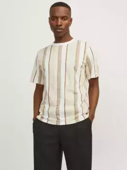 Футболка Jack & Jones "JPRBLAPALMA AOP SS ФУТБОЛКА С КРУГЛЫМ ВЫРЕЗОМ SN", белый