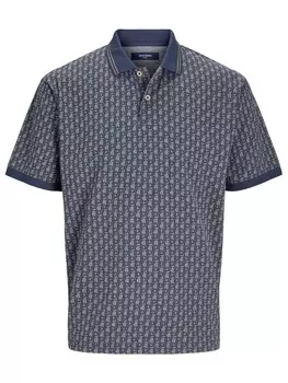 Футболка Jack & Jones JPRBLUWARREN AOP SS POLO, синий