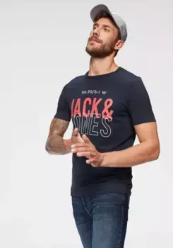 Футболка Jack & Jones "KOMPO TEE", цвет морской волны