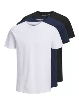 Футболка Jack & Jones Kurzarms 3er Pack, мульти-черный-темно-белый