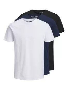 Футболка Jack & Jones Kurzarmshirts 3er Pack, цвет multi-black-navy-white