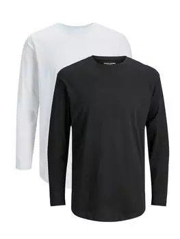 Футболка Jack & Jones Langarmshirt Jjenoa, цвет Schwarz/wei