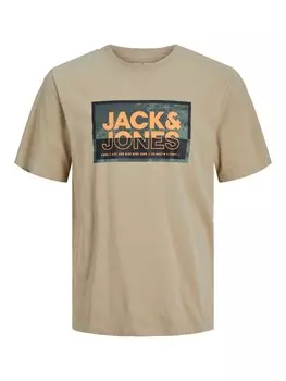 Футболка JACK & JONES LOGAN, темно-бежевый