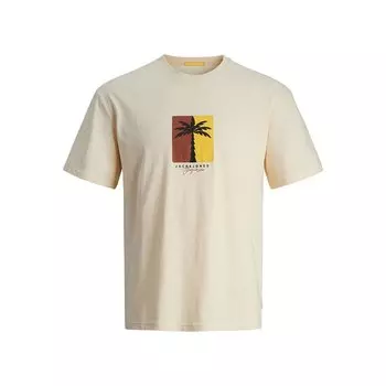 Футболка Jack & Jones Marbella Branding, бежевый