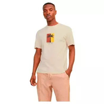 Футболка Jack & Jones Marbella Branding, бежевый