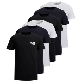 Футболка JACK & JONES, морской синий/черный/белый