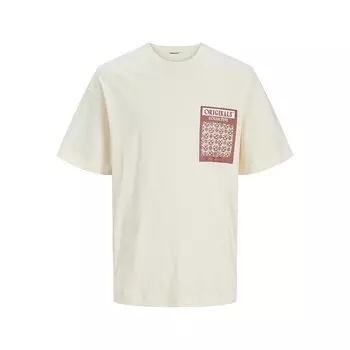 Футболка Jack & Jones Mykonos Geo Front, бежевый