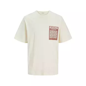 Футболка Jack & Jones Mykonos Geo Front, бежевый