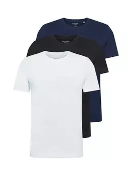 Футболка JACK & JONES, ночной синий/черный/белый