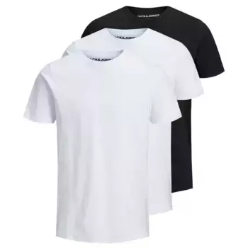 Футболка Jack & Jones Organic Basic 3 Pack, белый/черный