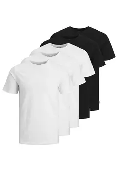 Футболка Jack & Jones 'Organic', белый-мульти-черный-белый