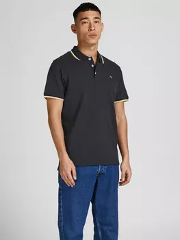 Футболка Jack & Jones Pique Kurzarm Hemd Basic JPRBLUWIN, черный
