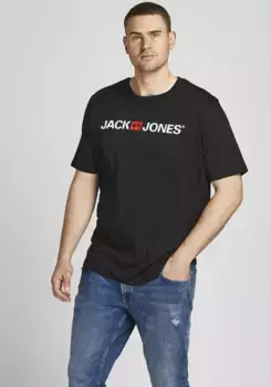 Футболка Jack & Jones PlusSize "CORP LOGO TEE", размер до 6XL, черный