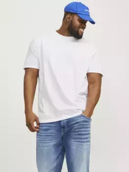 Футболка Jack & Jones PlusSize "JJEBRADLEY TEE SS NOOS PLS", белый