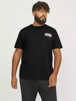 Футболка Jack & Jones PlusSize "JJECORP LOGO TEE SS O-NECK NOOS PLS", черный