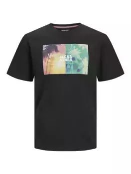 Футболка Jack & Jones PlusSize "JJNAVIN TEE SS CREW NECK PLS", черный
