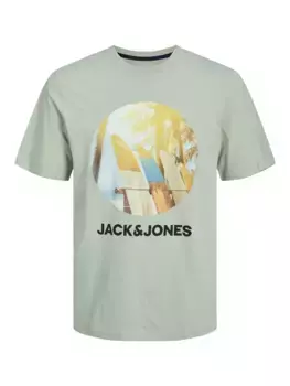 Футболка Jack & Jones PlusSize "JJNAVIN TEE SS CREW NECK PLS", цвет Desert Sage