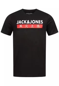 Футболка Jack & Jones Print ELEMENTS TEE SS CREW NECK, цвет Tap Shoe