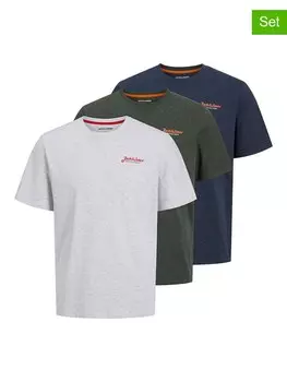 Футболка Jack & Jones s, цвет hellgrau/dunkelblau/dunkelgrn
